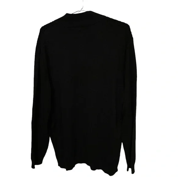 Vintage ALFANI High End Men’s XL Black 1/4 Zip Sweater MINTY - Picture 2 of 3